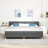  Krevet s oprugama i madracem tamno siva 200x200 cm tkanina | shoptok.hr