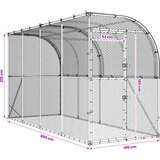  Kavez za piletinu uz zid Srebrna 600 x 150 x 215 cm | shoptok.hr