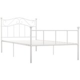 Maison Chic Posteljni okvir - Enojna postelja - Postelja za odrasle bel kovinski 90x200 cm-J6400, (21776102) | Shoptok.si