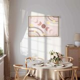  Slika - Joyful Sky - Yellow Cheerful Stars with a Rainbow Against the Phases of the Moon in a Light Beige Sky Hue 60x40 U prirod | shoptok.hr