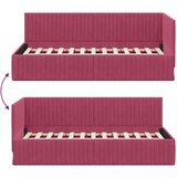  Kutni okvir kreveta boja crnog vina 90 x 200 cm Baršun | shoptok.hr
