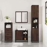  3-dijelni set kupaonskog namještaja boja smeđeg hrasta drveni | shoptok.hr