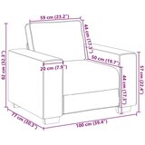  Set od 3 dijela sofe s jastucima u smeđoj tkanini | shoptok.hr