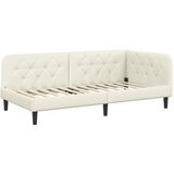  Kutni okvir kreveta Krema 90 x 190 cm Baršun | shoptok.hr