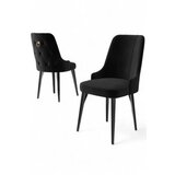 Hanah home Newa set stolica, 46x94x46 cm, 4 dijela, crna | Eponuda.ba