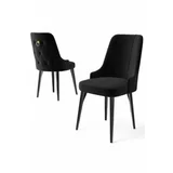 Newa set stolica, 46x94x46 cm, 4 dijela, crna