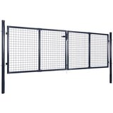  Mrežasta vrtna vrata od pocinčanog čelika 300x100 cm siva | shoptok.hr