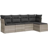 Maison Chic Seti vrtnega pohištva - Vrtna garnitura - Vrtni pohištvo set 5-delna z blazinami siv poli ratan, (21815216) | Shoptok.si