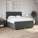  Krevet s oprugama i madracem tamnosivi 200 x 200 cm od tkanine | shoptok.hr