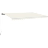 Tenda na ručno uvlačenje s LED svjetlima 500x350 cm krem | shoptok.hr