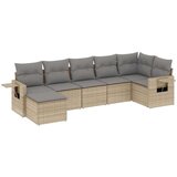  7-dijelni set vrtnih sofa od poliratana s jastucima bež | shoptok.hr