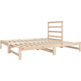 Dnevni ležaj na izvlačenje 2 x (90x190) cm od masivne borovine | shoptok.hr