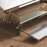 Feeder s nogom za piliće Srebrno 75 x 53 x 20,5 cm | shoptok.hr