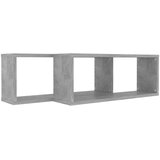 vidaXL Stenske police kockaste 2 kosa betonsko sive 60x15x23 cm | Shoptok.si