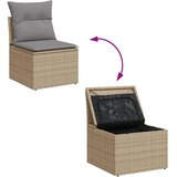 11-dijelni set vrtnih sofa s jastucima bež od poliratana | shoptok.hr