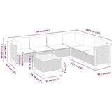 vidaXL 7-dijelni set vrtnih sofa od poliratana s jastucima bež | shoptok.hr