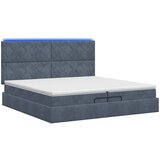  Krevet od pjene s madracem i LED-om Tamnosiva 200 x 200 cm | shoptok.hr