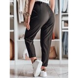 DStreet Eleganckie spodnie damskie plisowane z paskiem PLISSO czarne | Shoptok.si