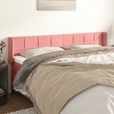 Uzglavlje s ušima ružičasto 163x16x78/88 cm baršunasto | shoptok.hr