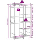  Stalak za odjeću s policama 100x50x184,5 cm bambus | Shoptok.si