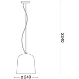 Ideal Lux luster na sajli bistro 1xE27/60W/230V pr. 24 cm zadimljeno staklo | Eponuda.com