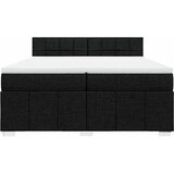  Krevet s oprugama i madracem crni 200x200 cm od tkanine | shoptok.hr