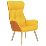  Stol za sproščanje s stolčkom gorčično umetno usnje in blago, (20957180) | Shoptok.si