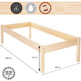 springos VISOKA LESENA STAREJŠA POSTELJA BREZ VZMETNICE 90x200cm WOOD MANUFACTUR, (21629868) | Shoptok.si