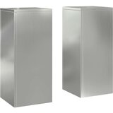vidaXL Stalci za biljke Set od 2 Sivi Pocinčani čelik 24 x 24 x 55 cm | shoptok.hr