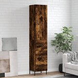 vidaXL Visoka komoda dimljeni hrast 34 5x34x180cm konstruiranog drva | shoptok.hr