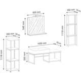 MID.YOU kopalnica bitila 100, bela, barva hrasta, 5-Delno | Shoptok.si