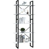 vidaXL ormarić za knjige s 5 razina bijeli 80 x 30 x 175 cm od iverice | shoptok.hr