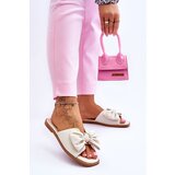 EVENTO PE1 Women's Leather Slippers With Bow White Becky | shoptok.hr