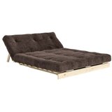 Karup Temno rjava raztegljiva sedežna garnitura iz rebrastega žameta 140 cm Roots – | Shoptok.si