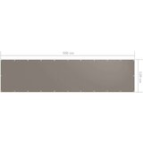 Balkonski zastor smeđe-sivi 120 x 500 cm od tkanine Oxford | shoptok.hr