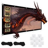Maclean projection screen, 150, 330x187cm, 25mm 16:9 border, tension hooks, MC-167 | shoptok.hr