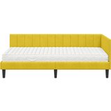 Kutni krevetni okvir s madracem 2 kom. Žuta 90 x 200 cm Baršun | Shoptok.si