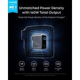Anker Prime 160W GaN zidni brzi punjač, 3-porta (3x USB-C) srebrni Cene