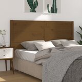  Uzglavlje smeđa boja meda 126 x 4 x 100 cm od masivne borovine | shoptok.hr