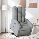 Maison Chic Naslanjač - Relax naslanjač s funkcijo vstajanja svetlo sivo blago, (22042118) | Shoptok.si