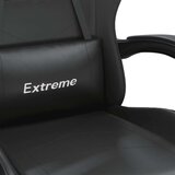  Vrtljiv gaming stol z oporo za noge črno umetno usnje, (21377947) | Shoptok.si