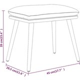  Stolček za noge črn 45x29,5x35 cm žamet, (20818576) | Shoptok.si