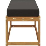  Vanjska Klupa Stolica s jastukom Prirodna 115 x 43 x 37 cm - Prirodna i crno 115 cm Otvoreno područje nogu | shoptok.hr