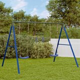 vidaXL Vanjski set s ljuljačka i trapezom Plava 1 2 x sjedalo ljuljačke + trapez | shoptok.hr