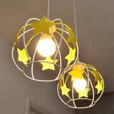  Dečiji luster na sajli STARS 2xE27/15W/230V žuta/bela | Eponuda.com