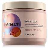Inebrya Ice Cream Dry-T Nourishing Mask maska za lase neukrotljivi in poškodovani lasje suhi lasje 500 ml unisex | Shoptok.si