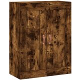 vidaXL Visoka komoda dimljen hrast 69,5x34x180 cm inženirski les | Shoptok.si