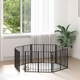 Pasja vrata 6 pcs Črna 80 x 60 cm Cinkana jeklena, (5000232768) | Shoptok.si