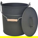 Livlig53 Kovinsko vedro s pokrovom 12L - Anthracite | Shoptok.si