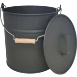 Kovinsko vedro s pokrovom 12L - Anthracite